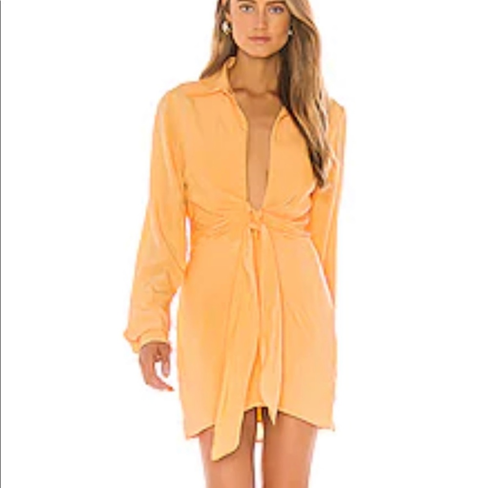 Aja Mini Dress in Tangerine orange